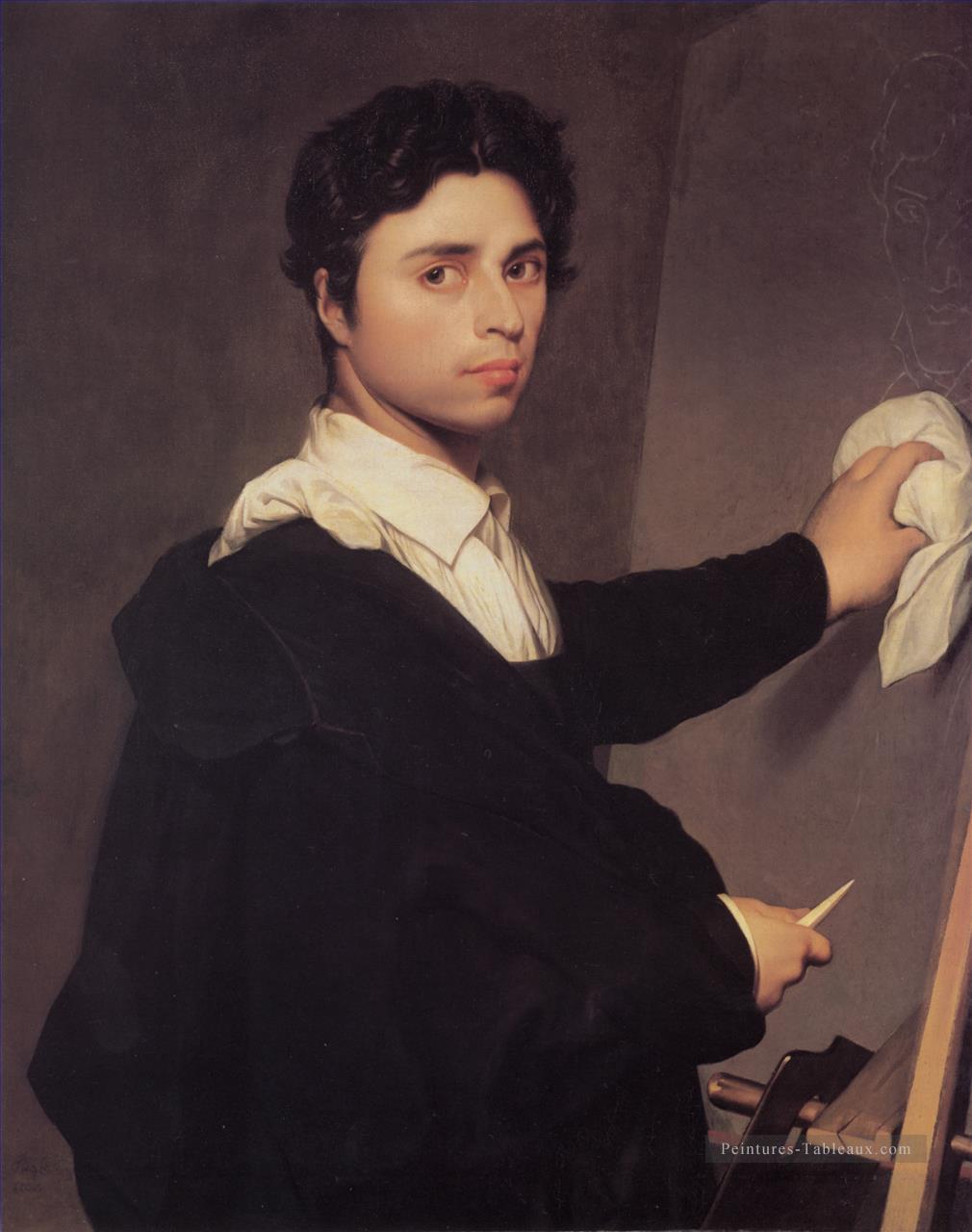 Copie d’après Ingress 1804 Autoportrait néoclassique Jean Auguste Dominique Ingres Peintures à l'huile